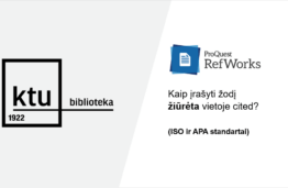 Kaip įrašyti žodį – žiūrėta? (RefWorks)