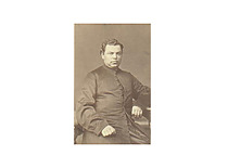 Aleksander Strauss ir Simon Suriewicz ("Strauss & Sourevitsch"). Poetas kunigas Silvestras Gimžauskas. Apie 1875.