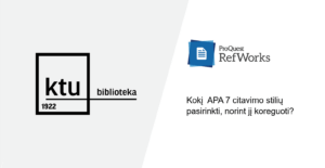 APA 7 stiliaus pasirinkimas pav.