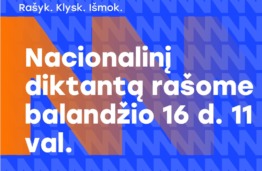 Nacionalinio diktanto rašymas Universiteto miestelio bibliotekoje