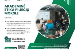 Nuotolinis seminaras &bdquo;Akademinė etika piliečių moksle&ldquo;