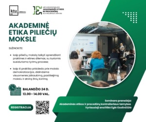 Seminaras apie etiką piliečių moksle