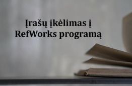 Kaip įsikelti įrašus į RefWorks programą