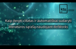 Kaip įterpti citatas ir automatiškai sudaryti literatūros sąrašą naudojant RefWorks